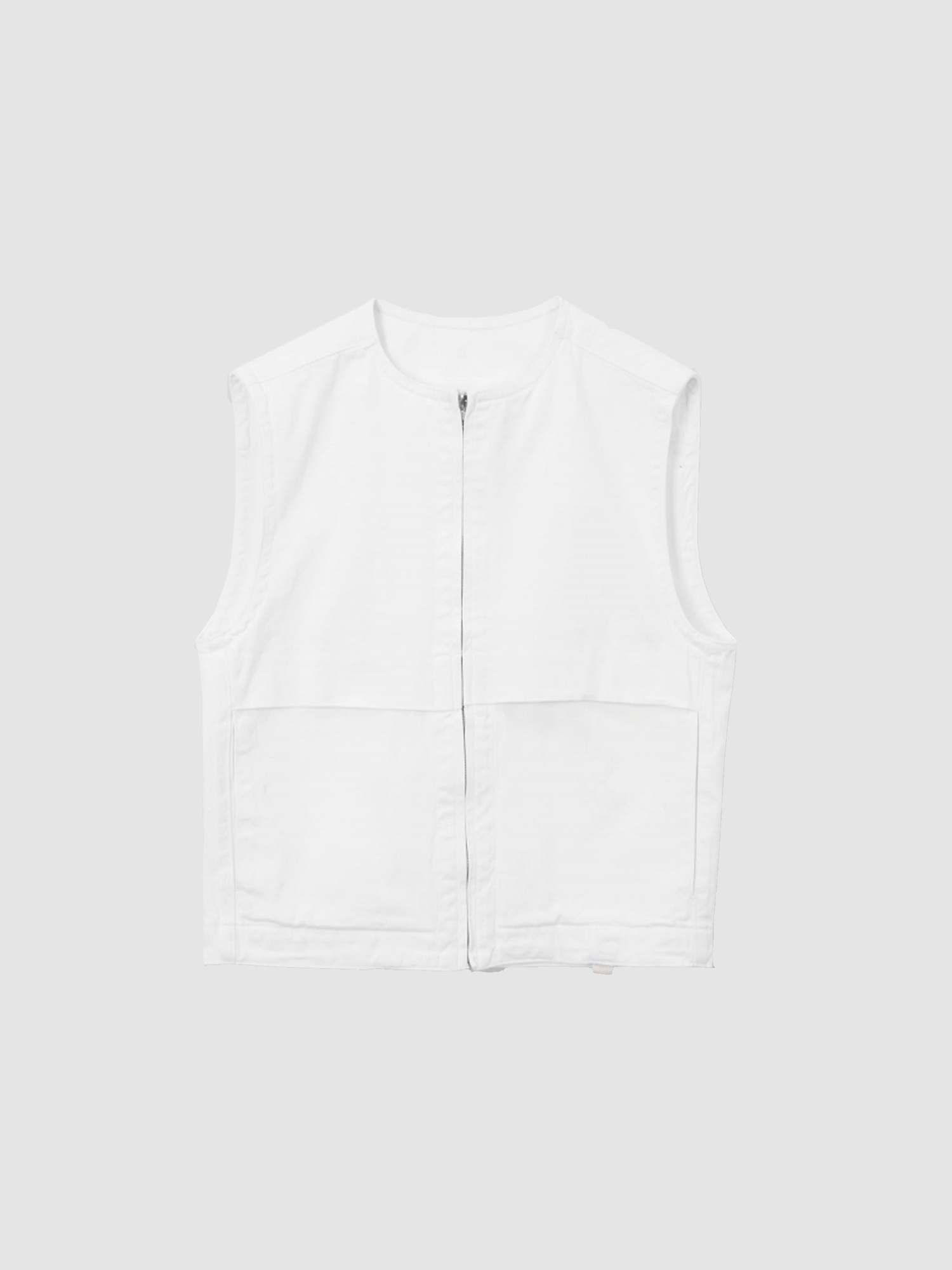 EE GARMENTS DYED VEST-WHITE